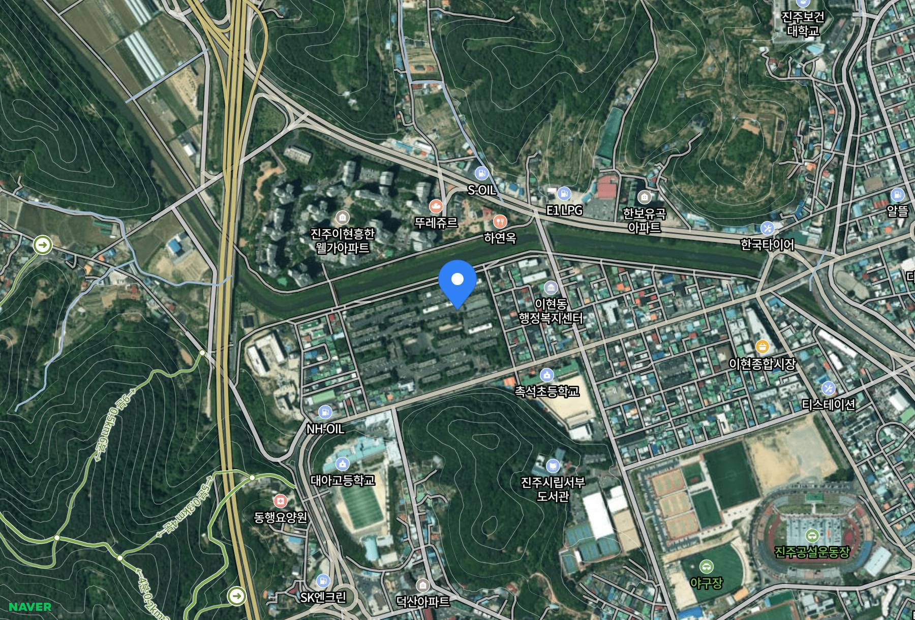 포레나힐스테이트 진주 주변 교통 지도