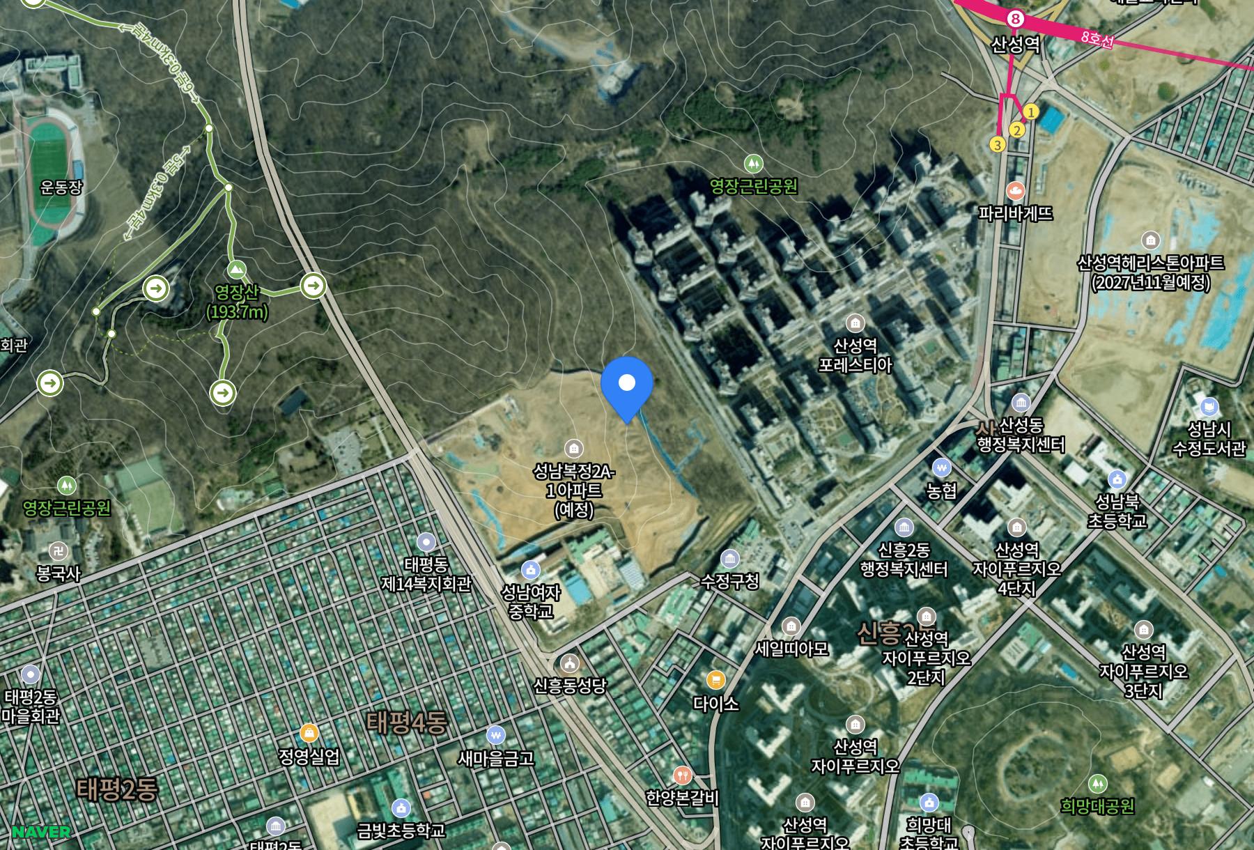 성남복정2 A1블록 신혼희망타운(공공분양)(본청약) 주변 교통 지도