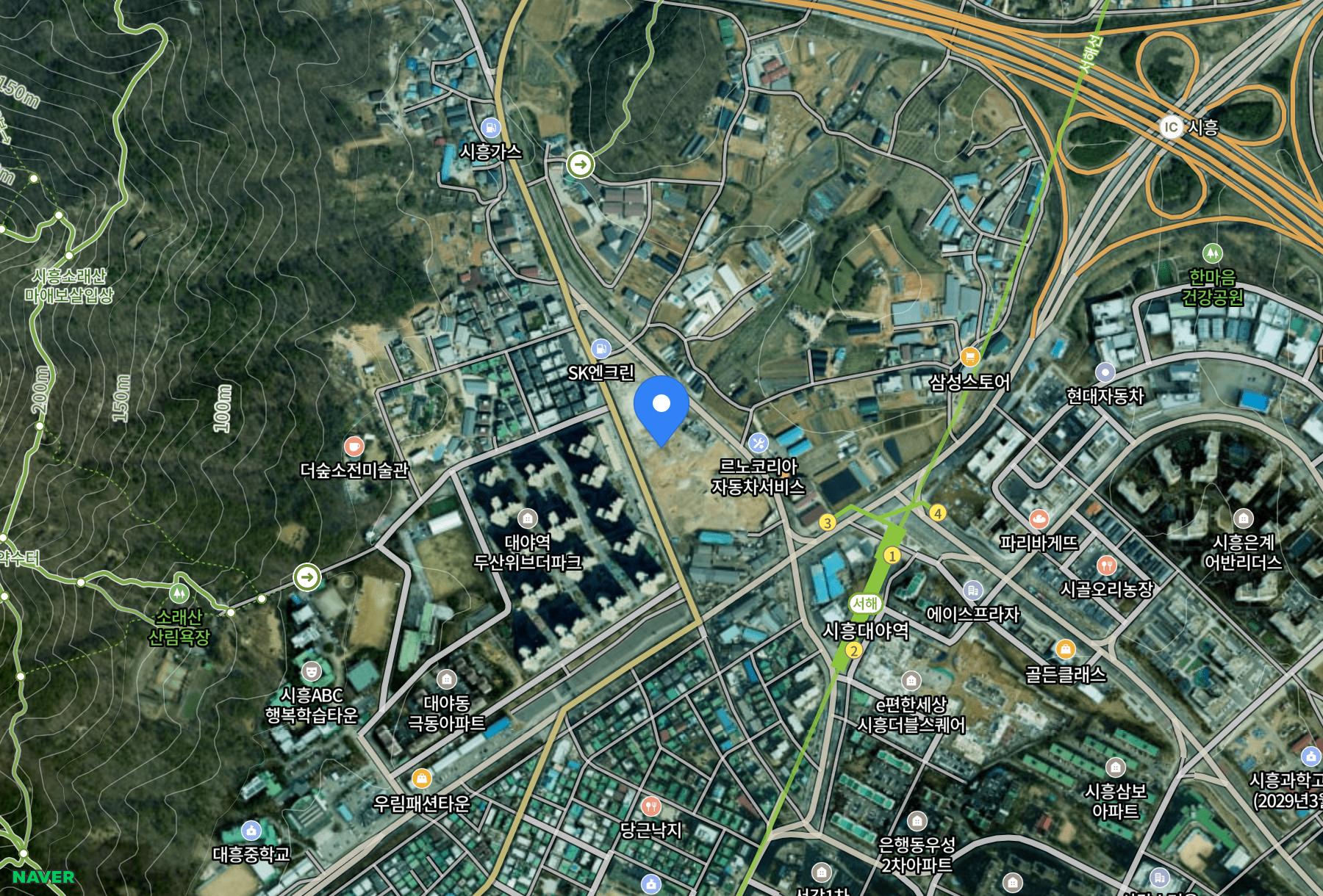 힐스테이트 시흥더클래스 · 무순위 주변 교통 지도
